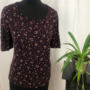 Elbow-length sleeve knit top